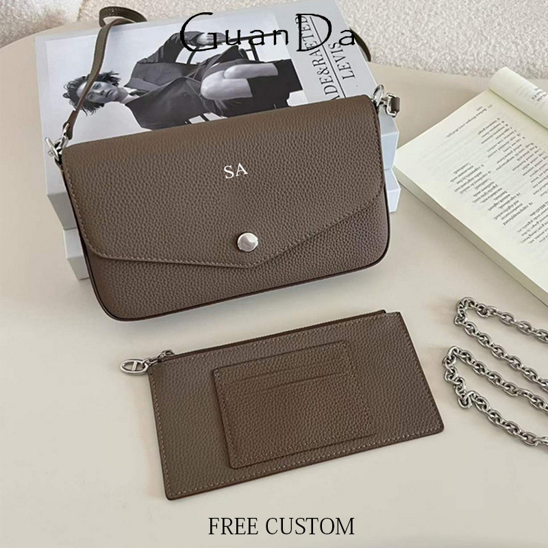 Luxury Bags Names - Luxe vrouw echte lederen schoudertas aangepaste