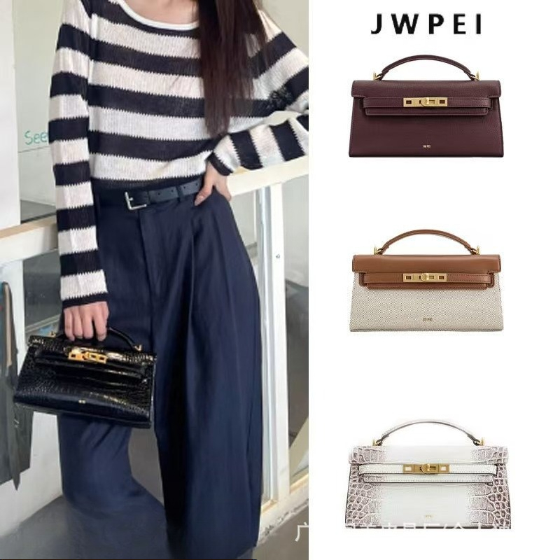 Luxury Bags Quiet - JW PEI Noor Dames Croc-geprägd lederen