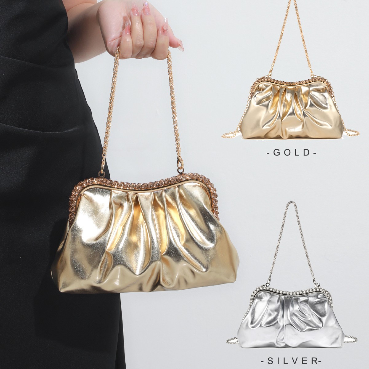 Luxury Bags Quiet - Premium stille luxe PU lederen geplooide