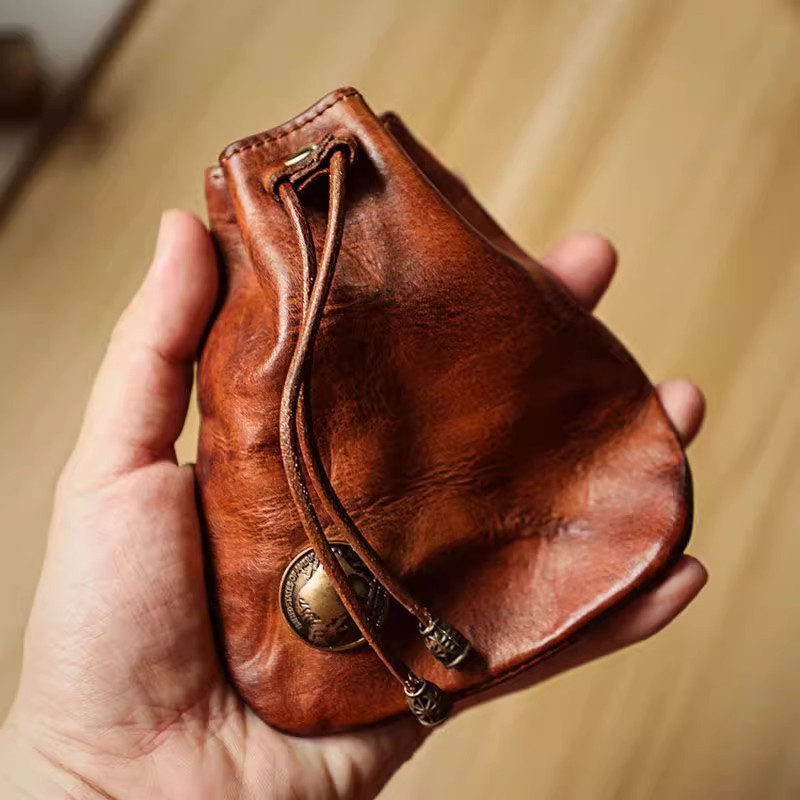 Accordion Wallet Zip - Japanse stijl echt zacht lederen portemonnee