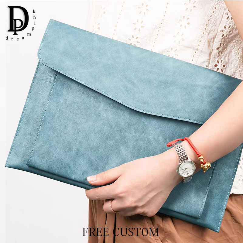 Luxury Bags Names - Aangepaste letters lederen A4 documententas graveren