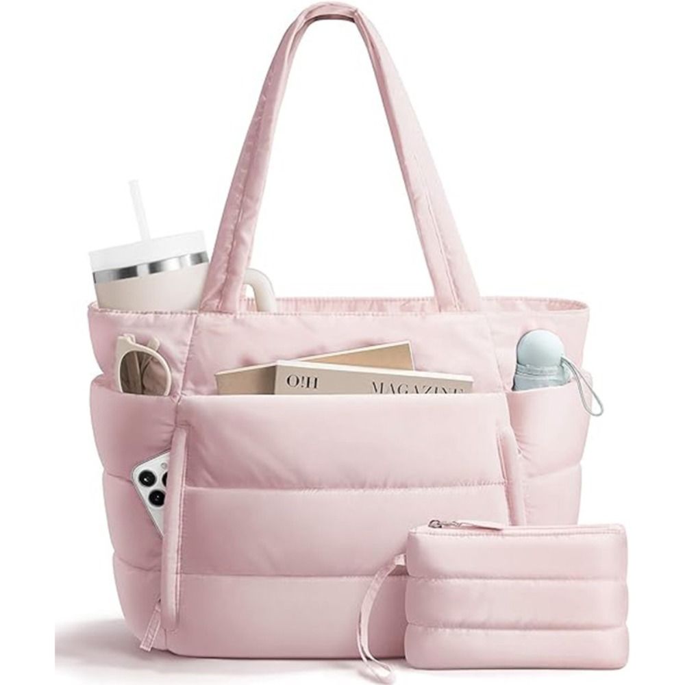 Accordion Wallet Zip - Ruime Puffer Tote Bag voor dames,