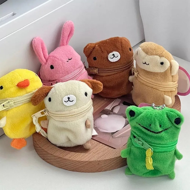 Schattig roze pluizig konijn p - Accordion Wallet Zip recensie en prijs