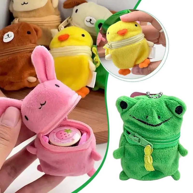 Schattig roze pluizig konijn p - Accordion Wallet Zip recensie en prijs