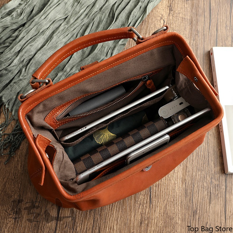 Echte leren schoudertas voor d - Luxury Bags Quiet recensie en prijs