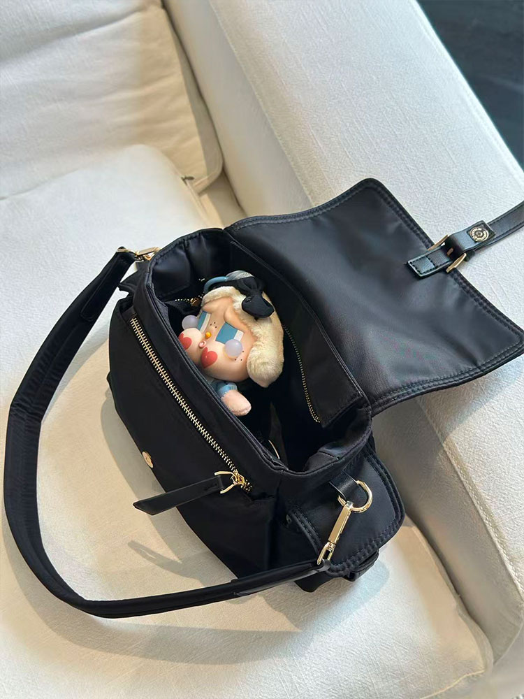 Zwarte nylon grote capaciteit  - Luxury Bags For Young Women recensie en prijs