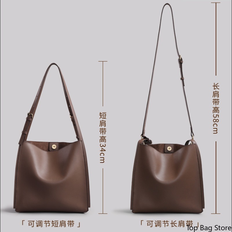 Echte leren bucket bag voor da - Luxury Bags Quiet recensie en prijs