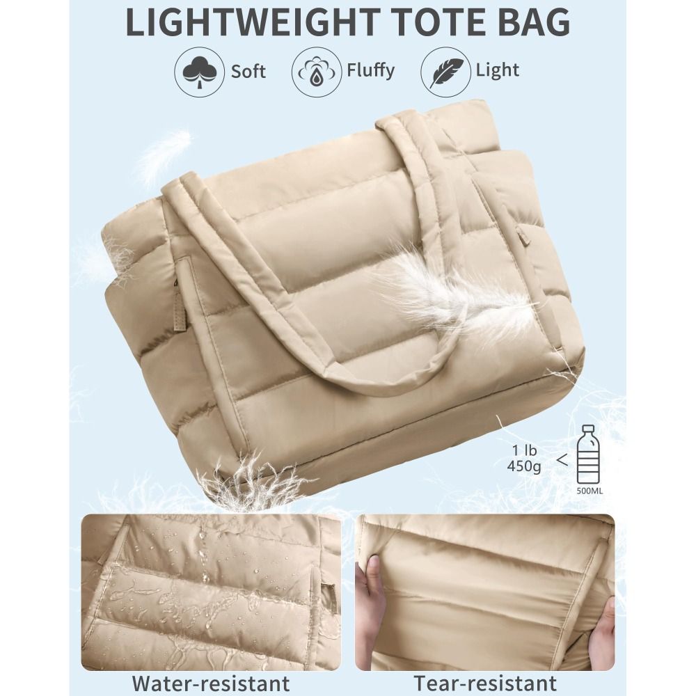 Ruime Puffer Tote Bag voor dam - Accordion Wallet Zip recensie en prijs