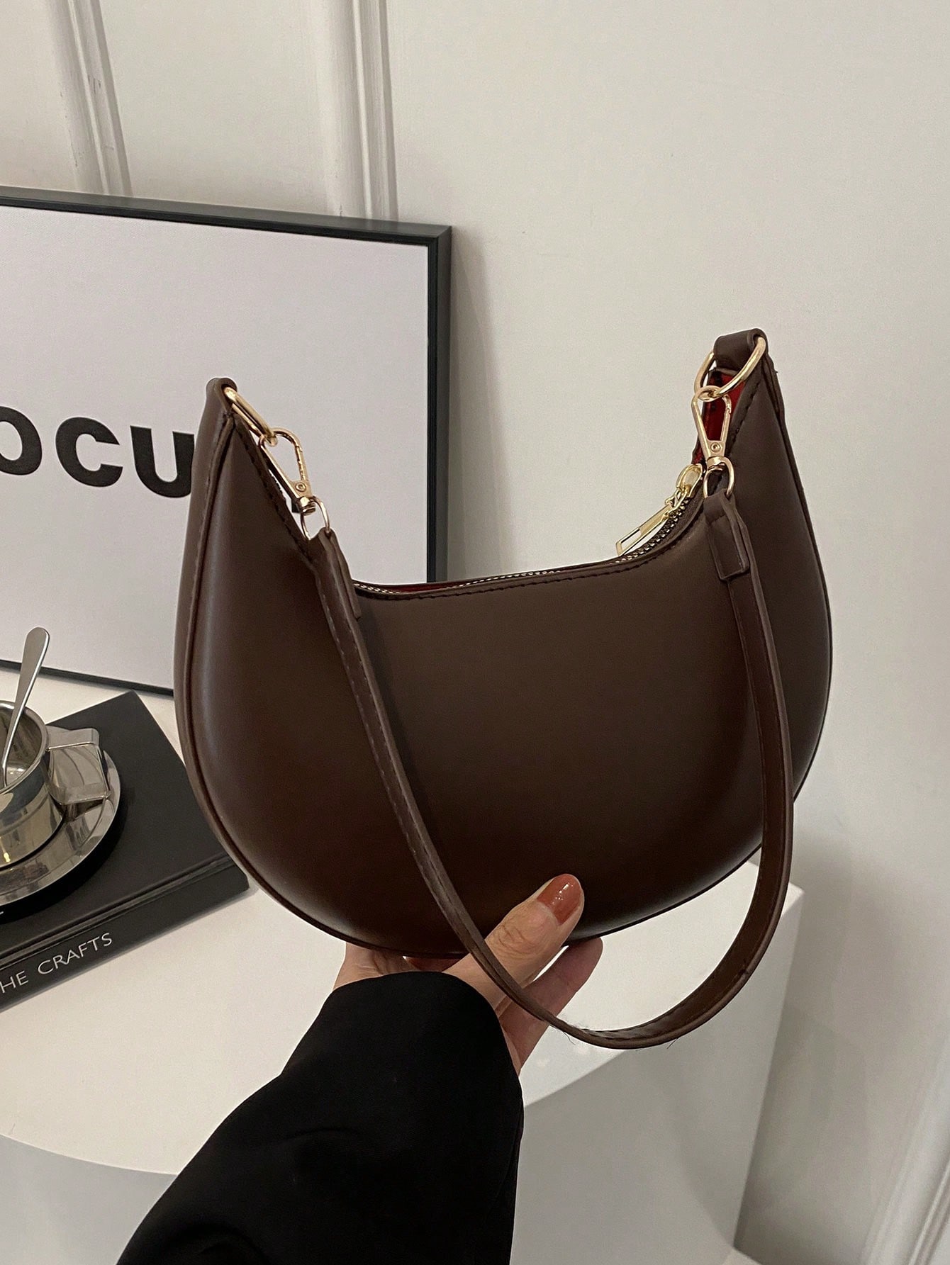 SHEIN MOD 1 stuk koffiebruine  - Luxury Bags Quiet recensie en prijs